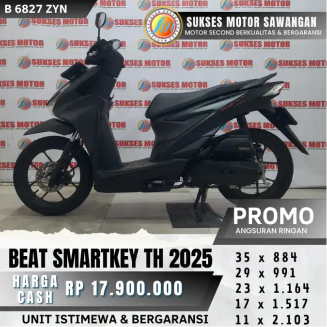 HONDA BEAT DELUXE SMARTKEY TH 2025 KEYLES MULUS BISA CASH KREDIT