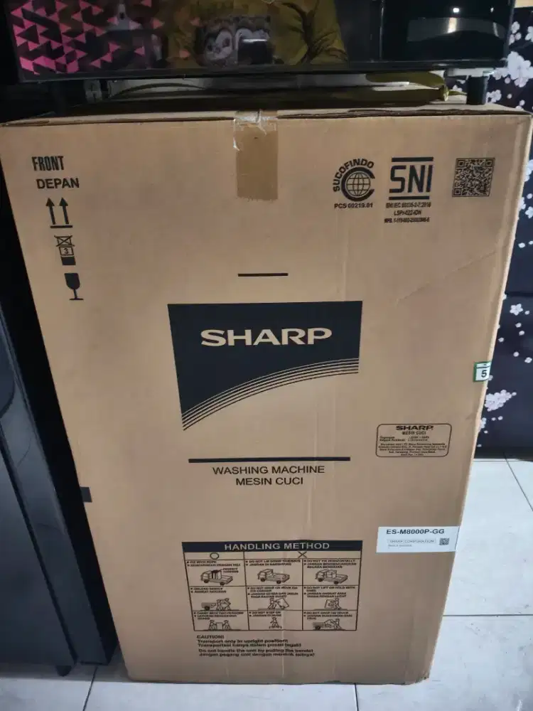 Mesin cuci Sharp 1tabung 8kg new bisa TT