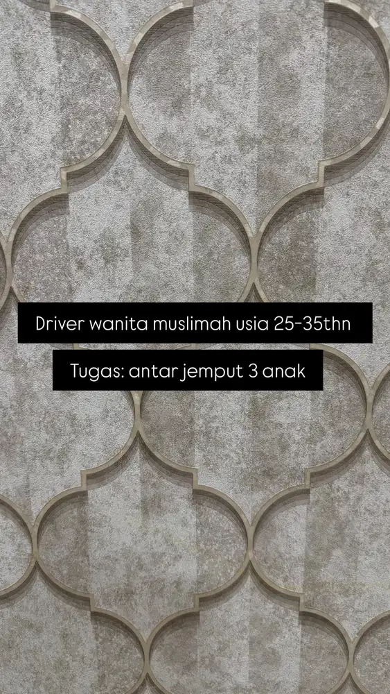 Driver WANITA muslim