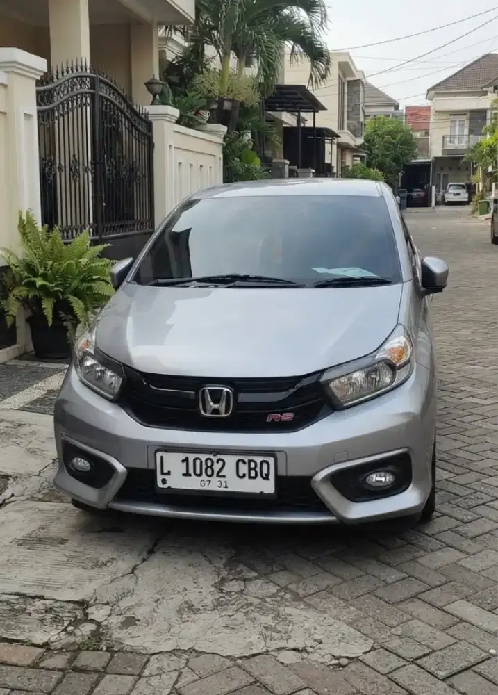 Brio tipe RS Cvt automatic silver 2021 odo 10 rb an DP 30 JT#Honda