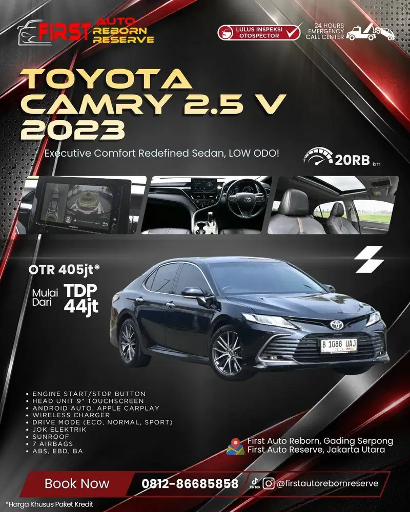 Toyota Camry 2.5 V 2023 Black