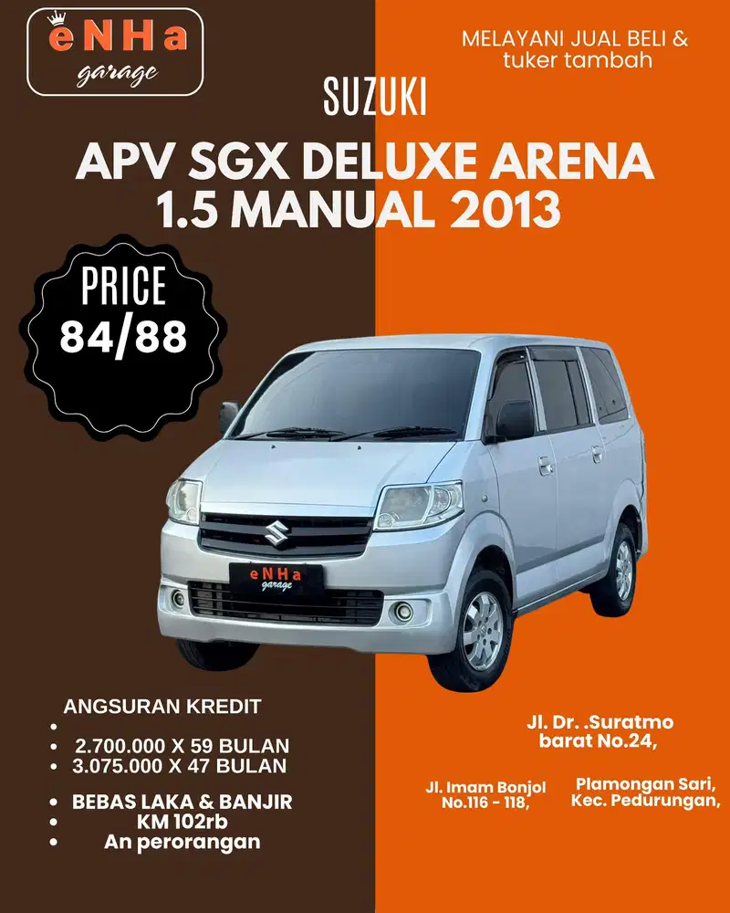 Suzuki APV SGX Deluxe Arena 1.5 manual 2013.. istimewa..