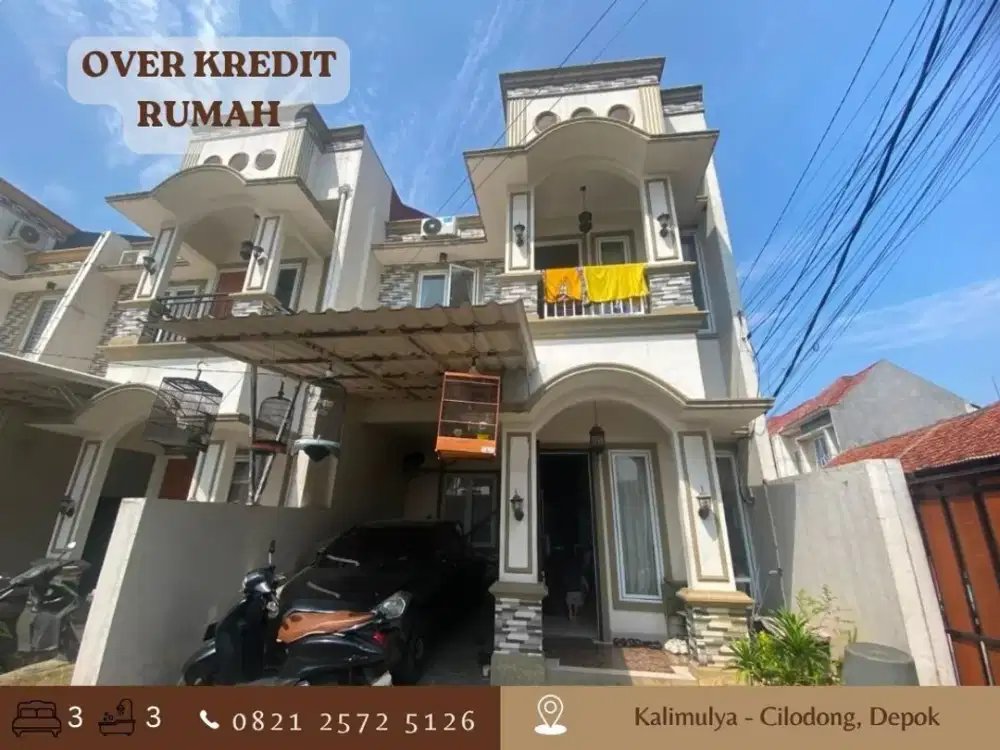 Jual OVER KREDIT Rmh 2LT 93JT di Kalimulya Cilodong Depok dkt Stasiun