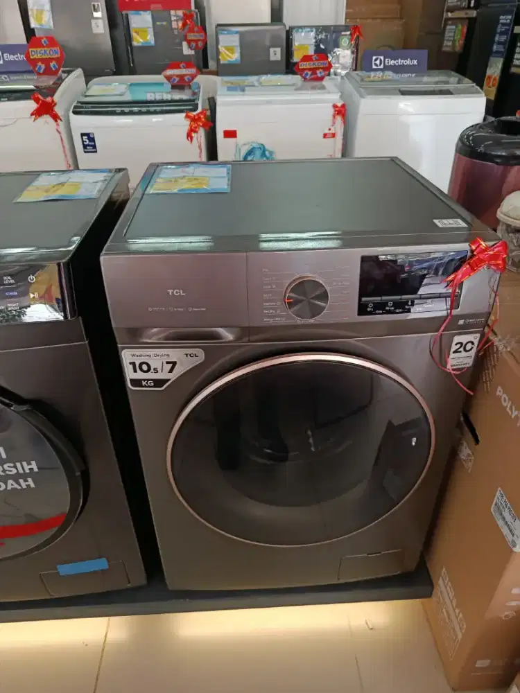 MESIN CUCI TCL FRONT LOADING KAPASITAS 10,5KG TWD105-C22DG