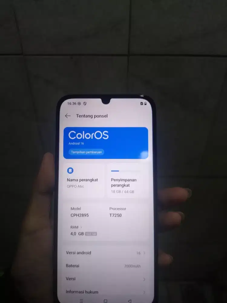 Oppo A6C Ram 4/64Gb
