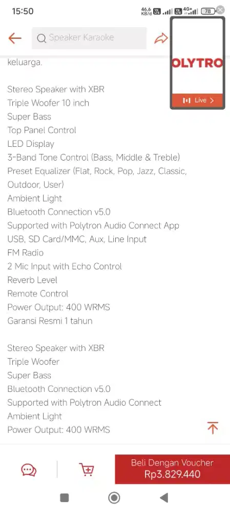 Polytron Bluetooth PAS 10DF38