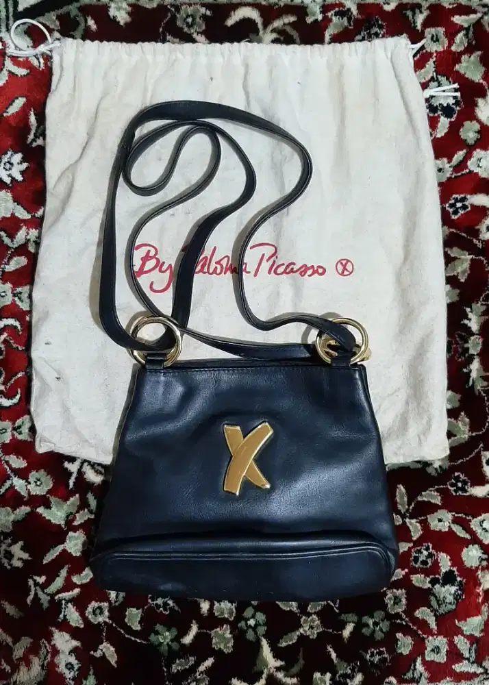 Jual Cepat : PALOMA PICASSO Black Leather Shoulder Bag
