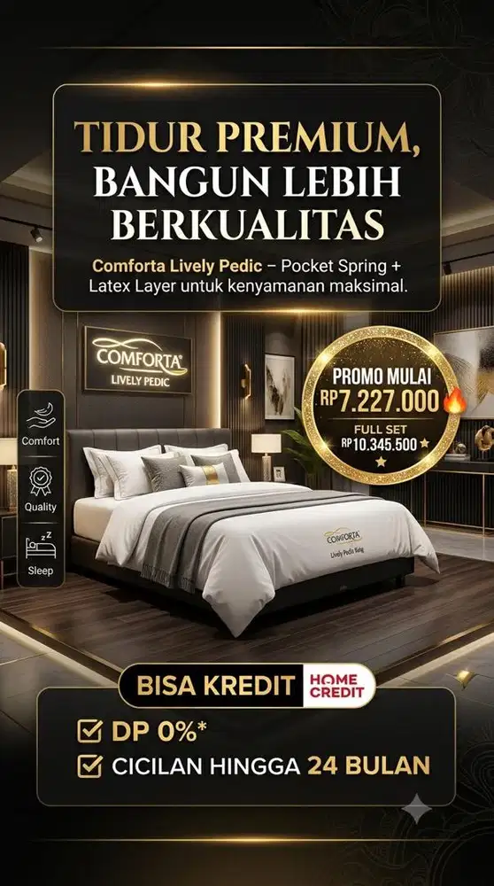 Comforta Lively Pedic King 180×200 Full Set – Promo Home Credit