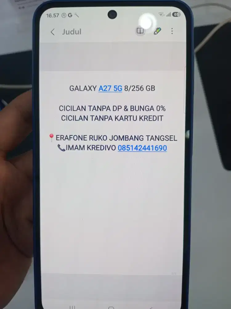 SAMSUNG A27 5G 8/256 GB CASH/CICILAN TANPA DP