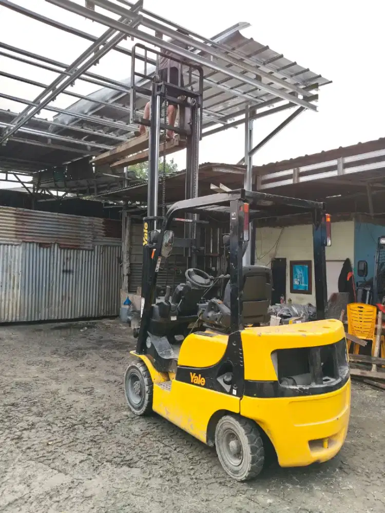 Forklift Yale 1,5 Ton,Matic,Tiang 3 Meter,Mesin Yanmar,Tahun 2018