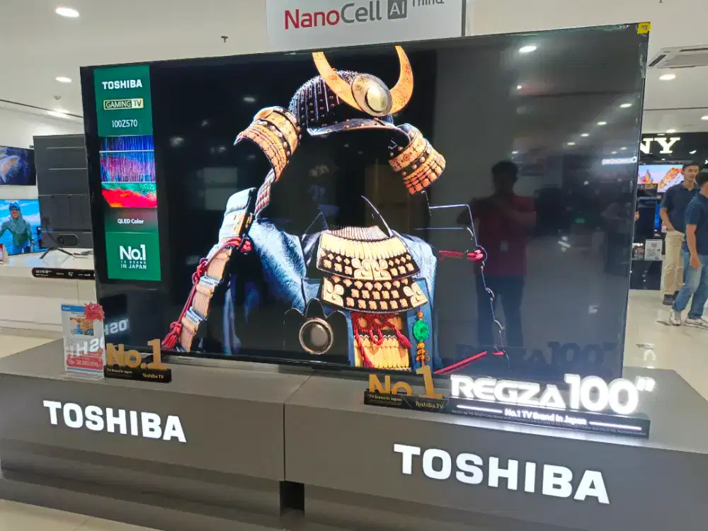 Kredit led TV toshiba 100inc led QLED 4k