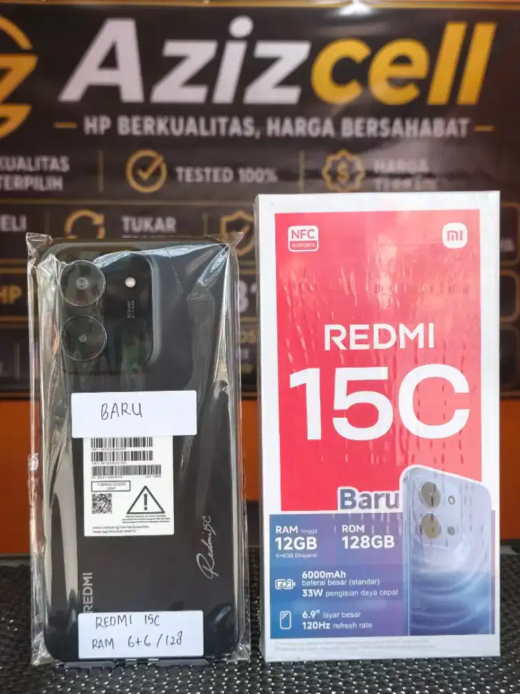 BARU REDMI 15C NFC RAM 6+6/128