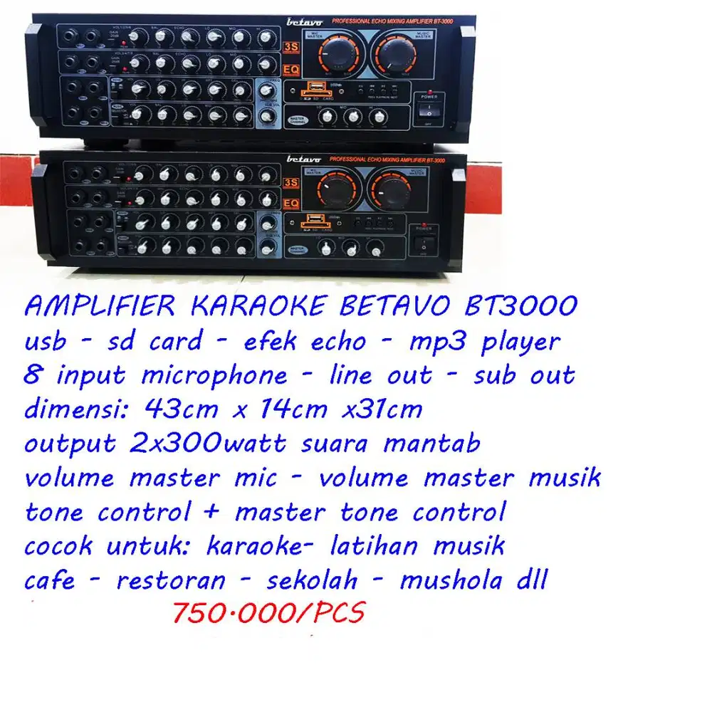 ampli 6 input mic efek usb