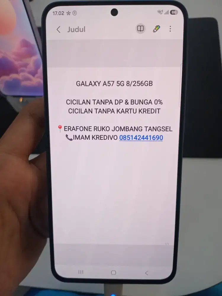 SAMSUNG A57 5G 8/256 GB CASH/CICILAN TANPA DP