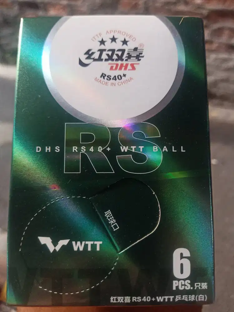Bola tenis meja DHS RS40+ WTT BALL