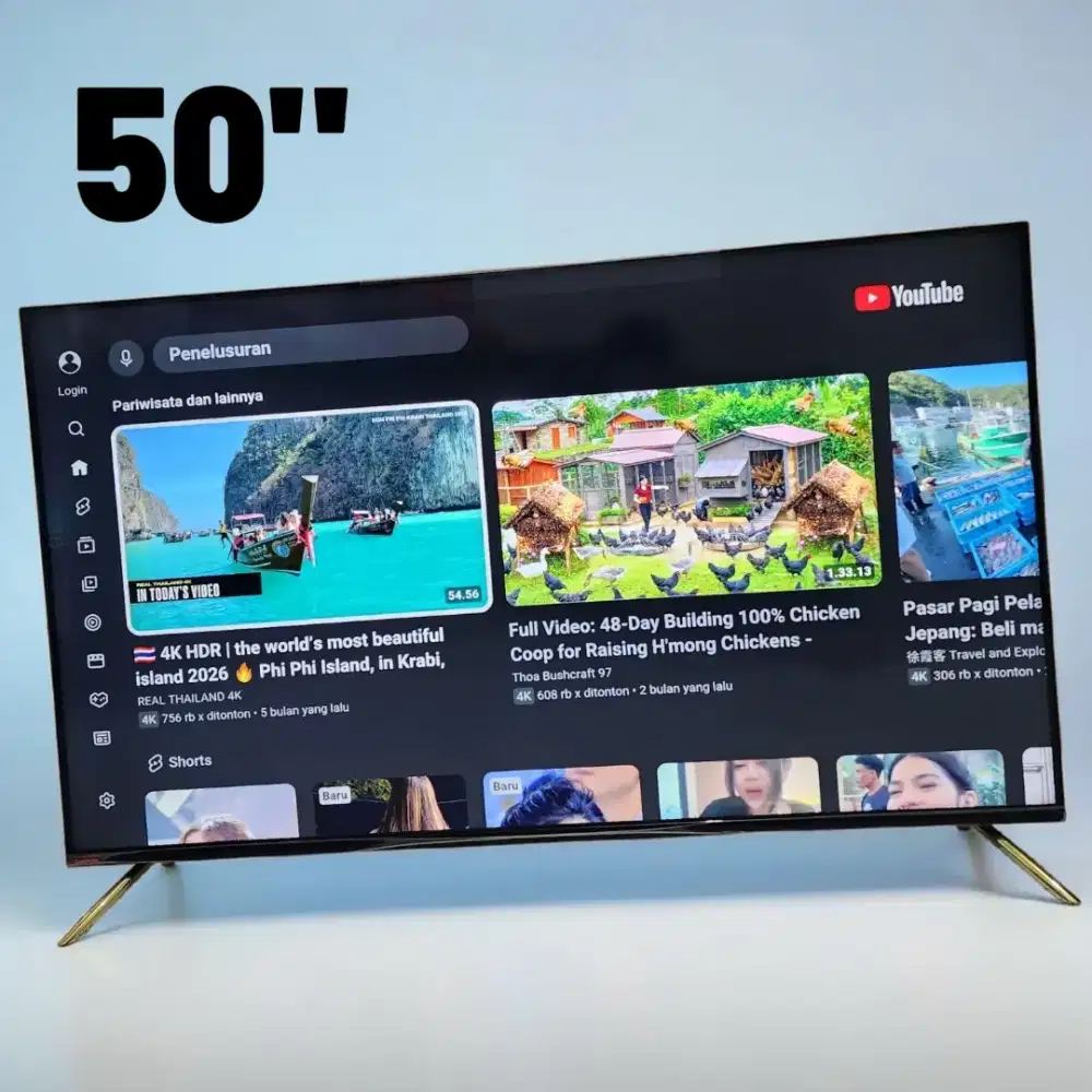 TV Android Changhong 50inci - masih normal mulus