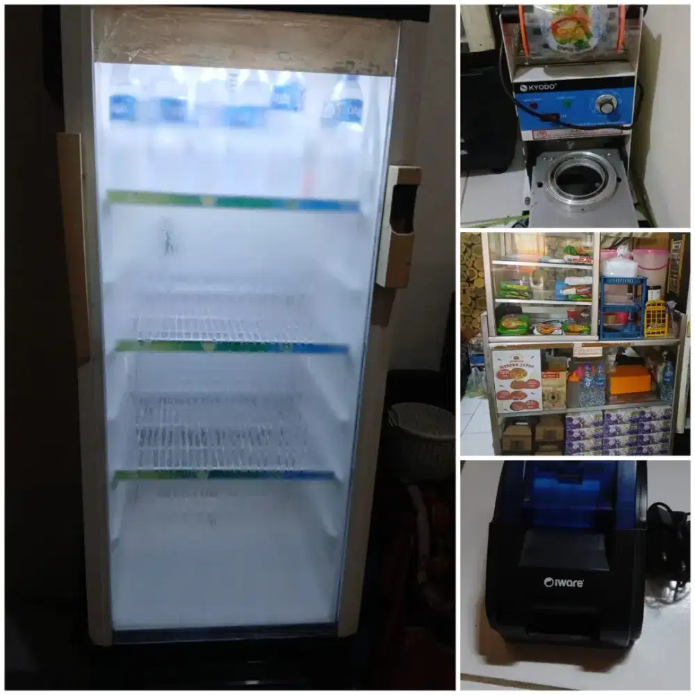 Jual Showcase SANKEN, Etalase dan Mesin press minuman