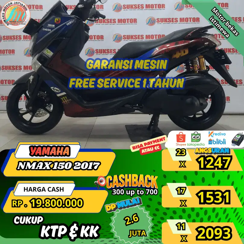 YAMAHA NMAX 150 2017 ANGSURAN TERMURAH SYRT KTP&KK (SUKSESMOTOR)