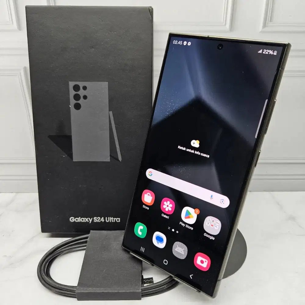 Samsung Galaxy S24 Ultra 12/256GB Black Resmi SEIN Fullset No Minus