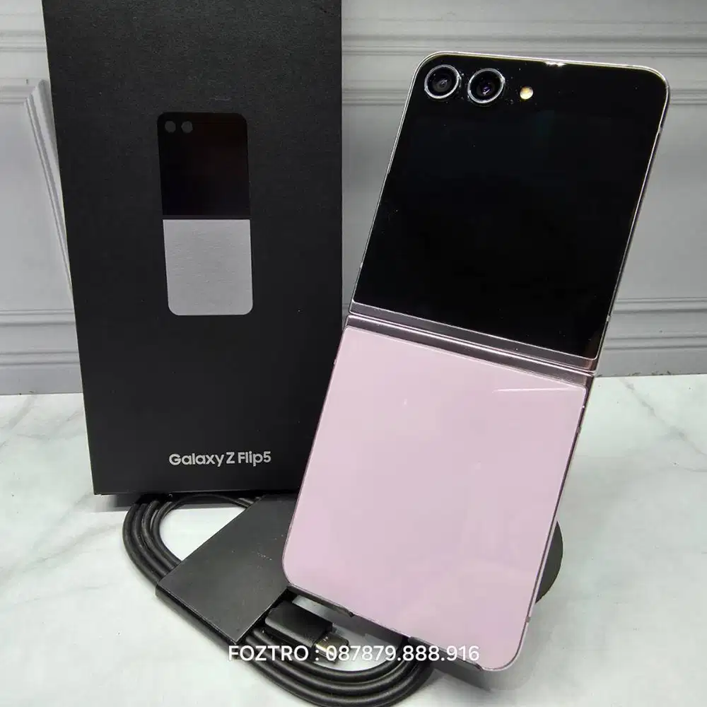Samsung Galaxy Z Flip 5 8/256GB Lavender Resmi SEIN Mulus Fullset