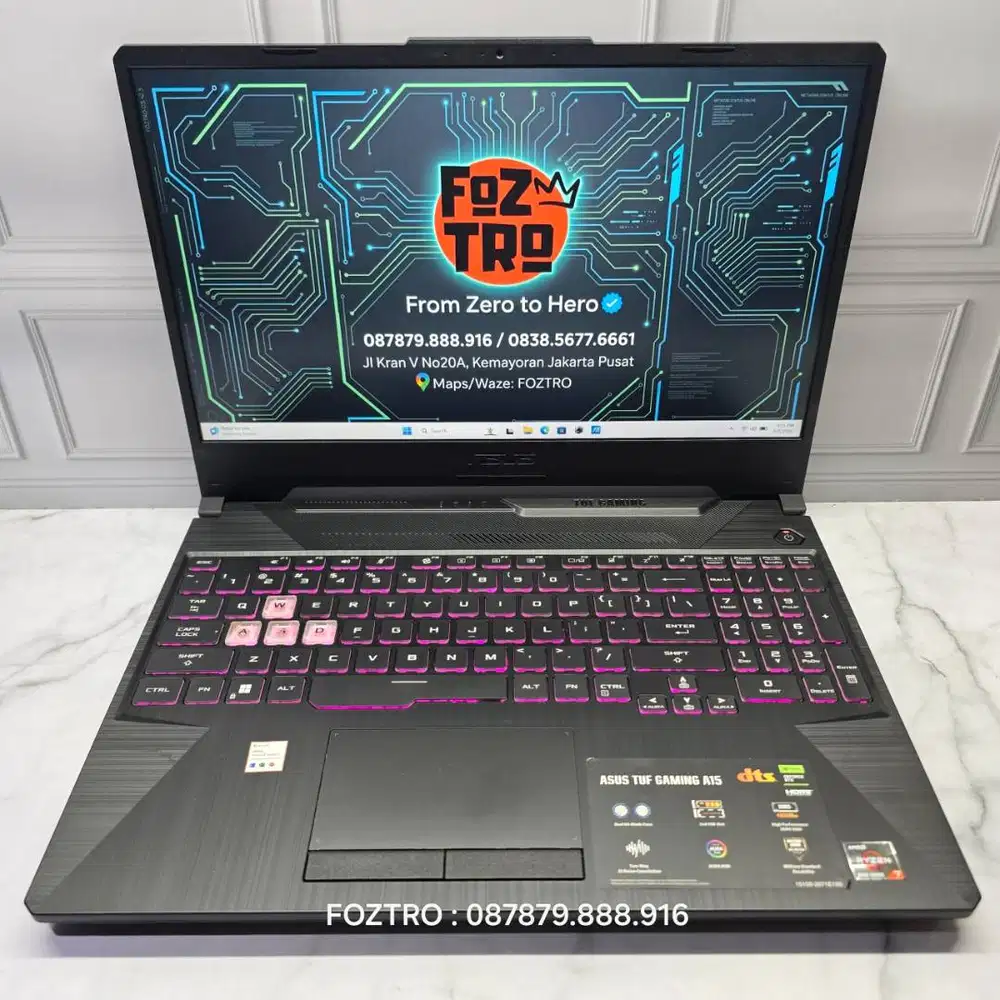 SPEK TERBARU! Laptop Asus Tuf Gaming A15 Ryzen 7 7435HS RTX2050 16/512