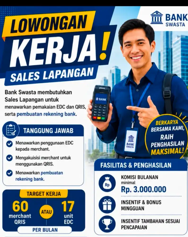 Sales EDC dan QRIS Bank