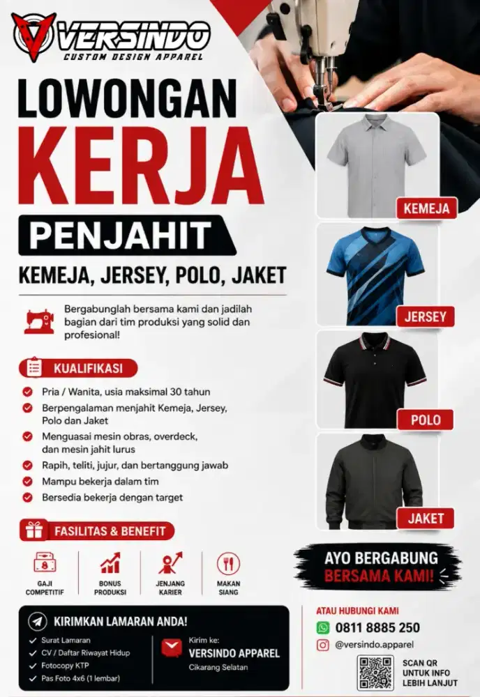 Lowongan penjahit