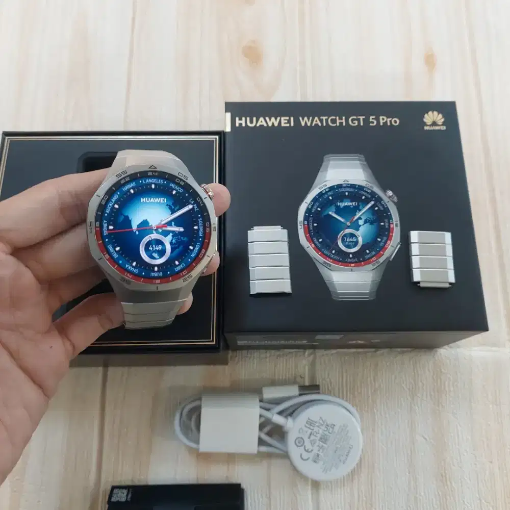 Huawei Watch Gt 5 Pro 46mm Titainum Second Resmi Mulus