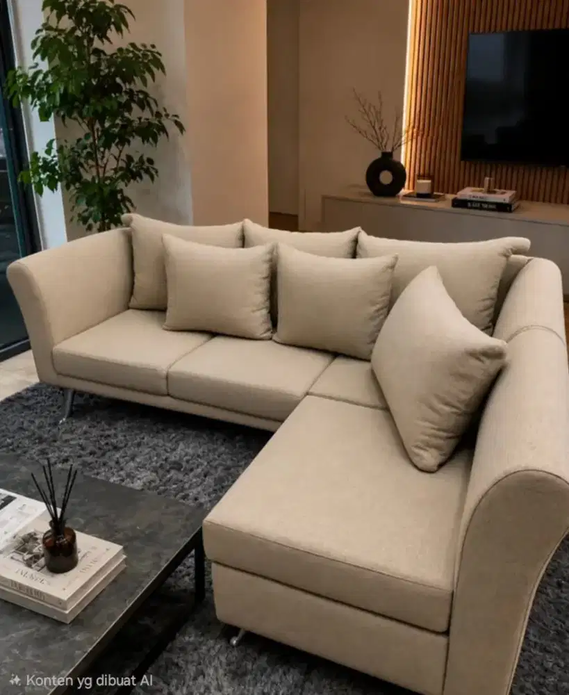 Sofa minimalis crem