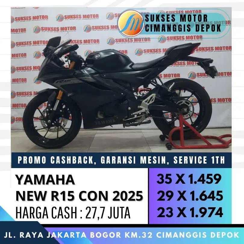 YAMAHA NEW R15 CON 2025 MULUS CASH KREDIT UNIT BERGARANSI