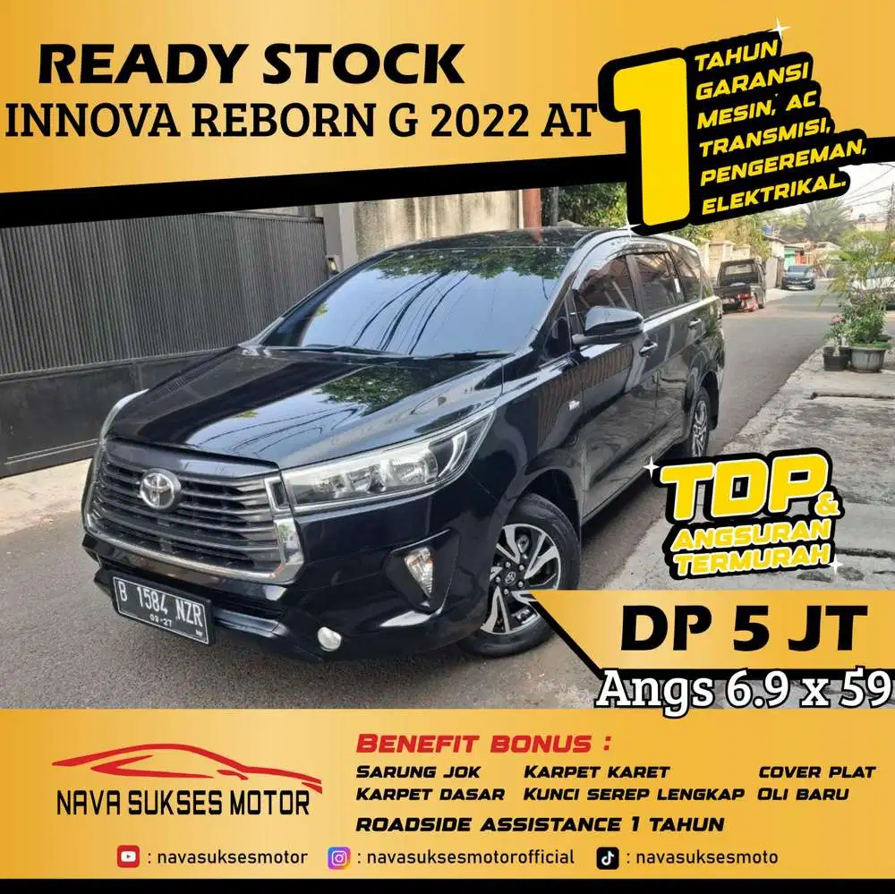 TDP 5 Jt Angs Termurah Innova Reborn G 2022 Matic Hitam Low Km LikeNew