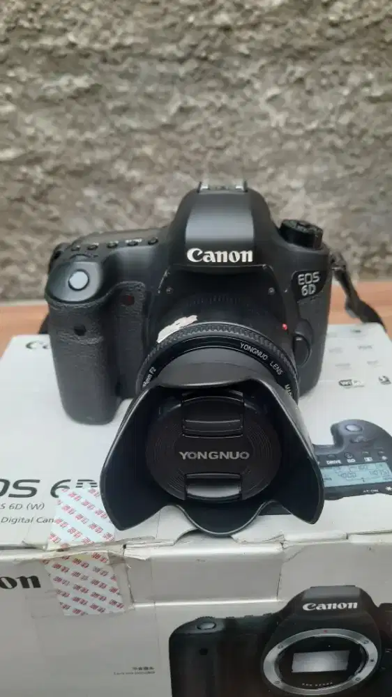 DSLR Canon Eos 6D + Lensa Youngno 35mm