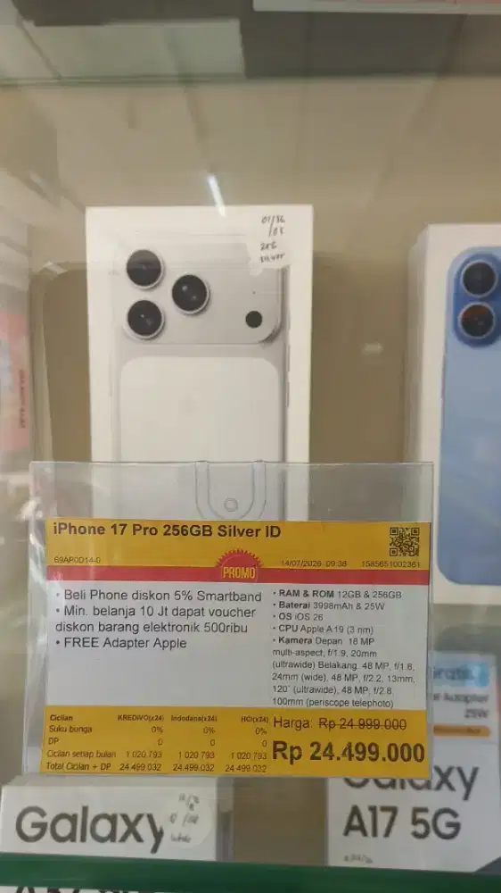 PROMO CICILAN BUNGA 0% HOME CREDIT ( iPhone 17 Pro 256GB )