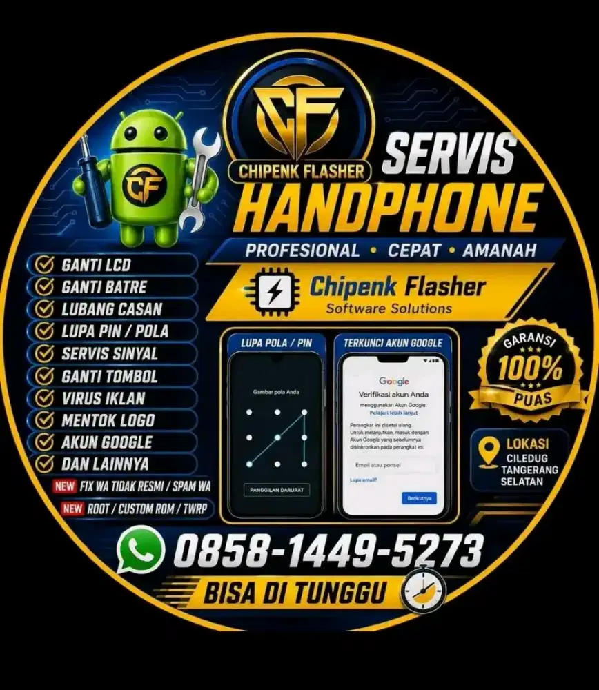 Jasa software android lupa pola dll lok ciledug