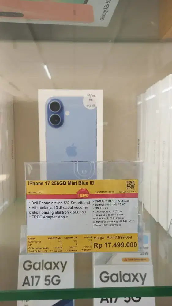 PROMO CICILAN BUNGA 0% HOME CREDIT ( iPhone 17 256 GB )