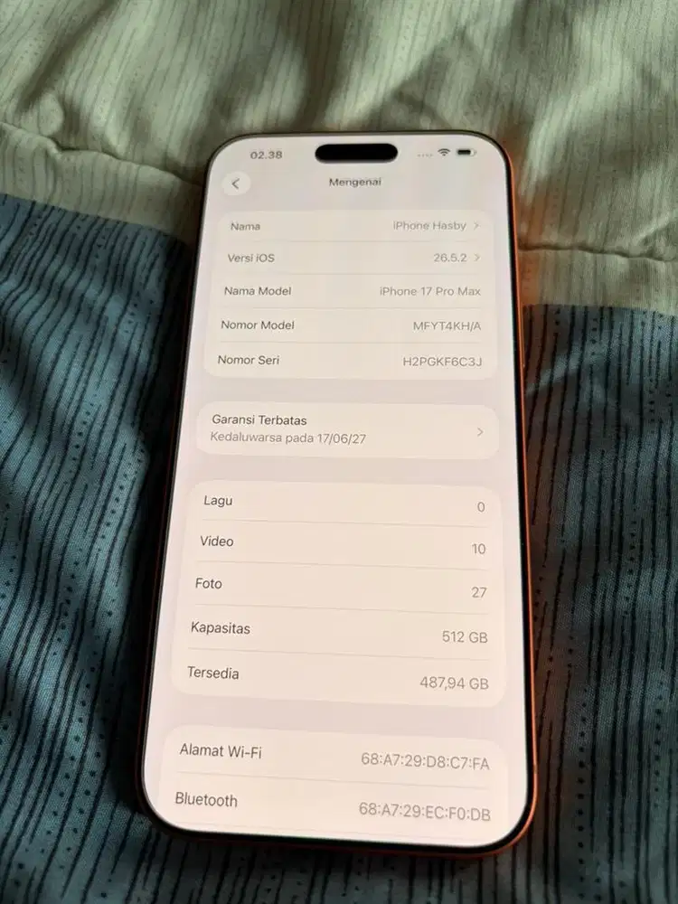 iPhone 17 Promax 512 beacukai