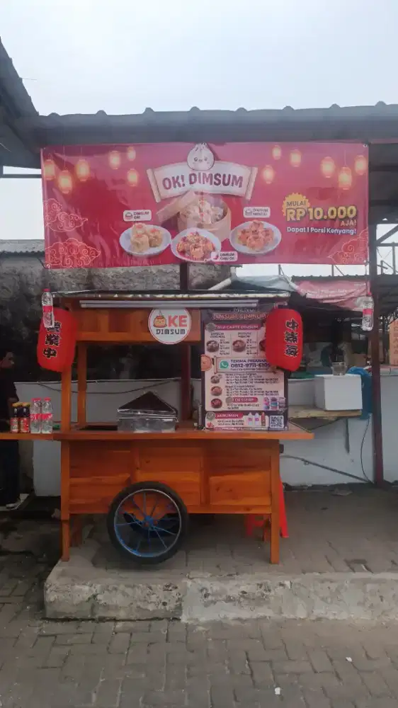 Gerobak dimsum atau bisa dagang lainnya