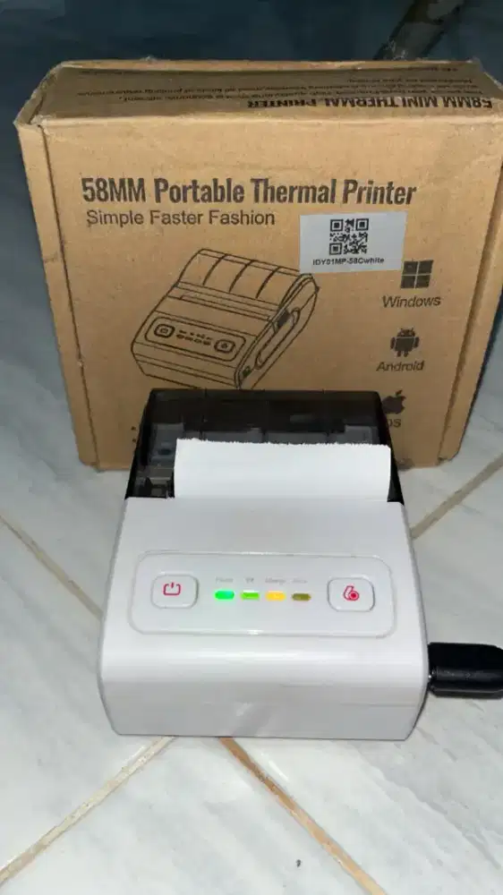Printer Thermal Bluetooth POS Mini 58MM dengan Kertas Struk Gratis