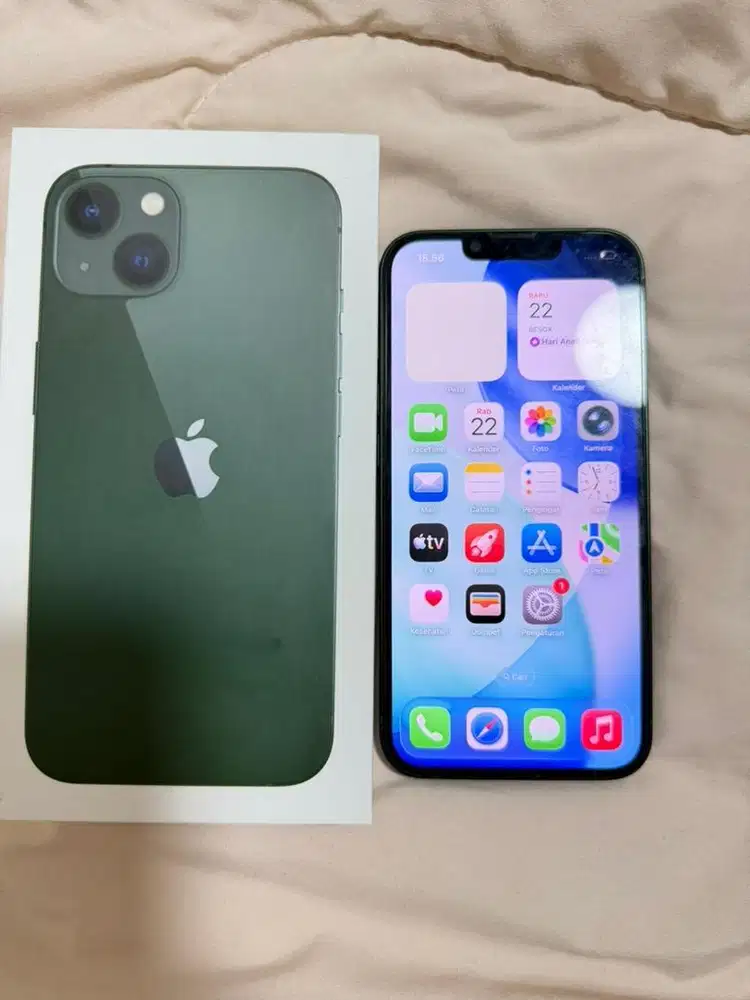 Dijual Iphone 13 Ijo 256 GB No Minus Siap Pakai