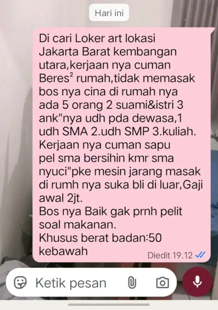 Loowongan kerja ART