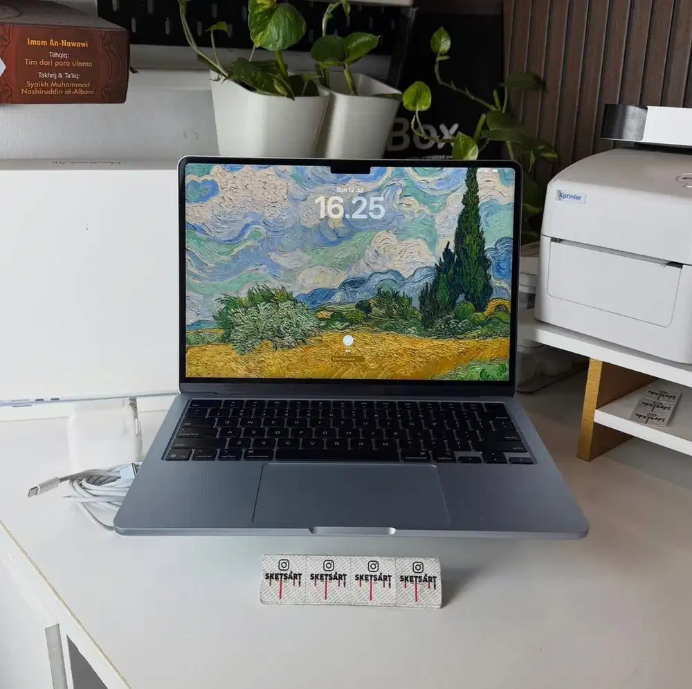 MacBook Air M4 16/256gb Sky Blue Garansi Oktober 2026