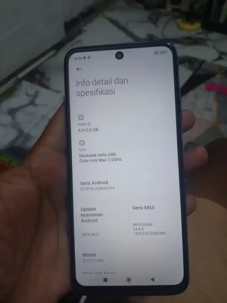 Redmi 10 2022 batang 6+2/128