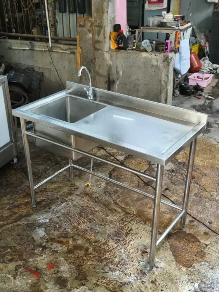 Single sink sayap kanan 
UK 120×59×85 
UK lubang sink 40×40×30