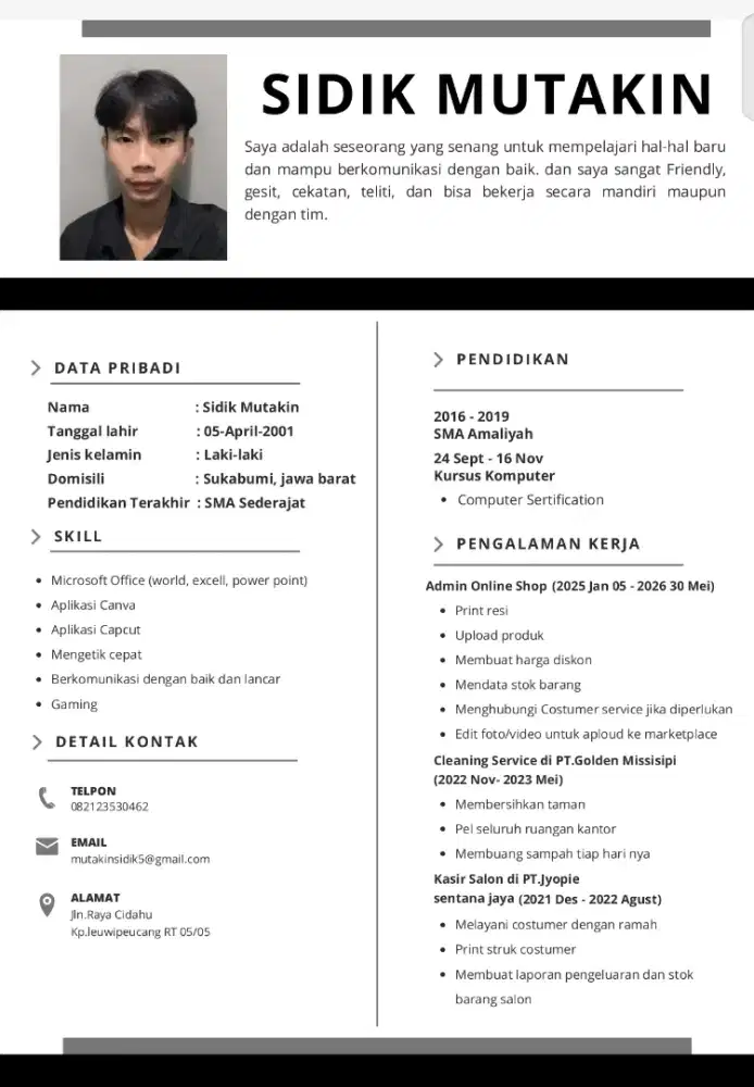 Cari kerjaan apa saja