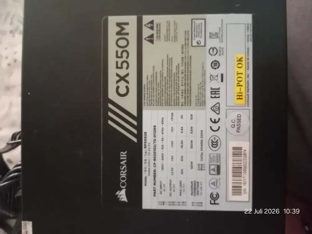 PSU CORSAIR CX550M