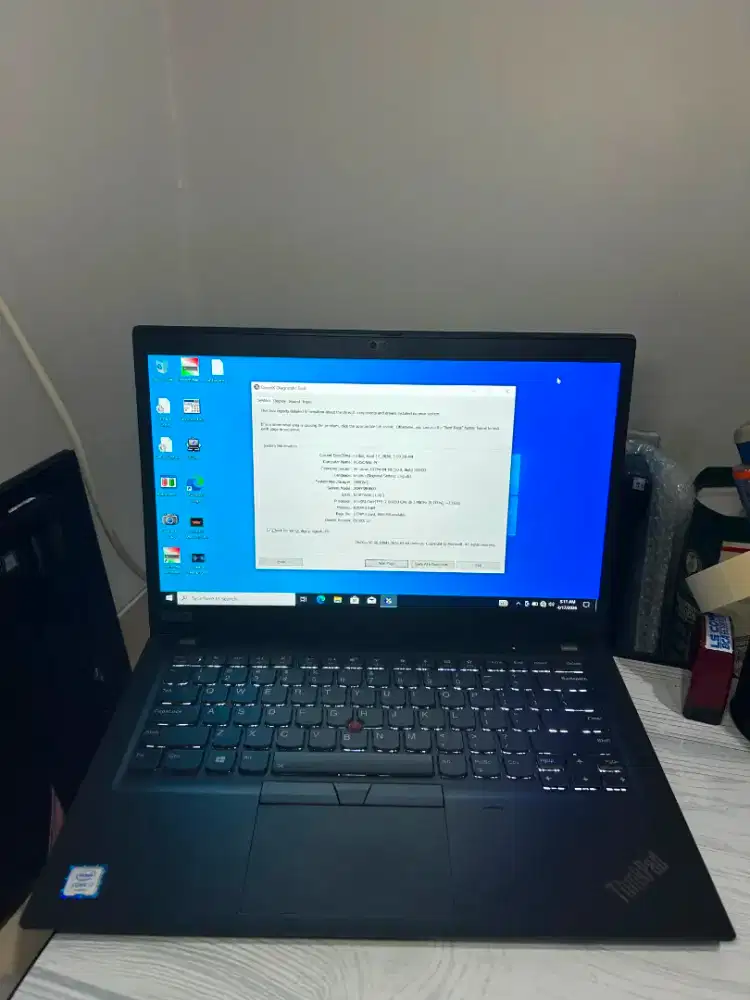 Laptop lenovo thinkpad T490S core i7 gen 8 ram 8 gb ssd 256 gb