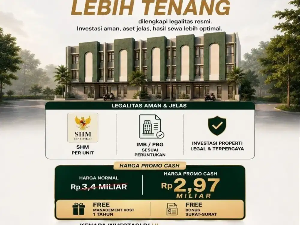 Dijual Kos Kosan Baru Murah 12 Kamar 3 Menit Ke Kampus UI Depok