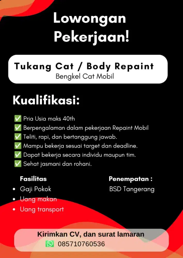 LOKER TUKANG CAT / BODY REPAINT