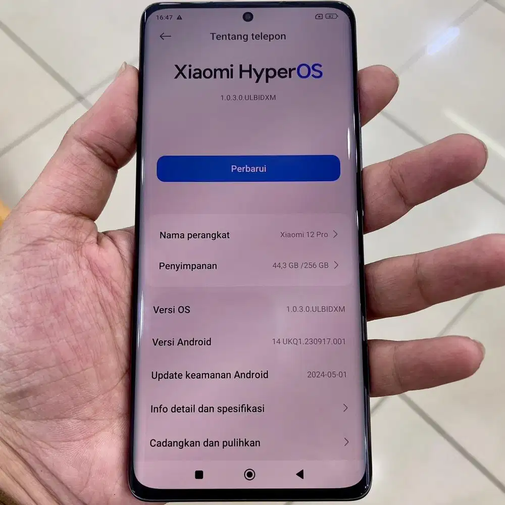 Xiaomi 12 pro ram 12 / 256 resmi fullset original