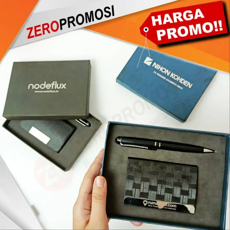 Gift Set 2 in 1 Kode 201 Custom Logo Souvenir Kantor Eksklusif untuk
